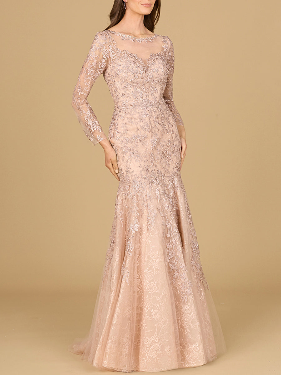 Long Sleeve, Mermaid Lace Gown