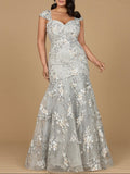 Lara 29642 - Cap Sleeve Mermaid Gown