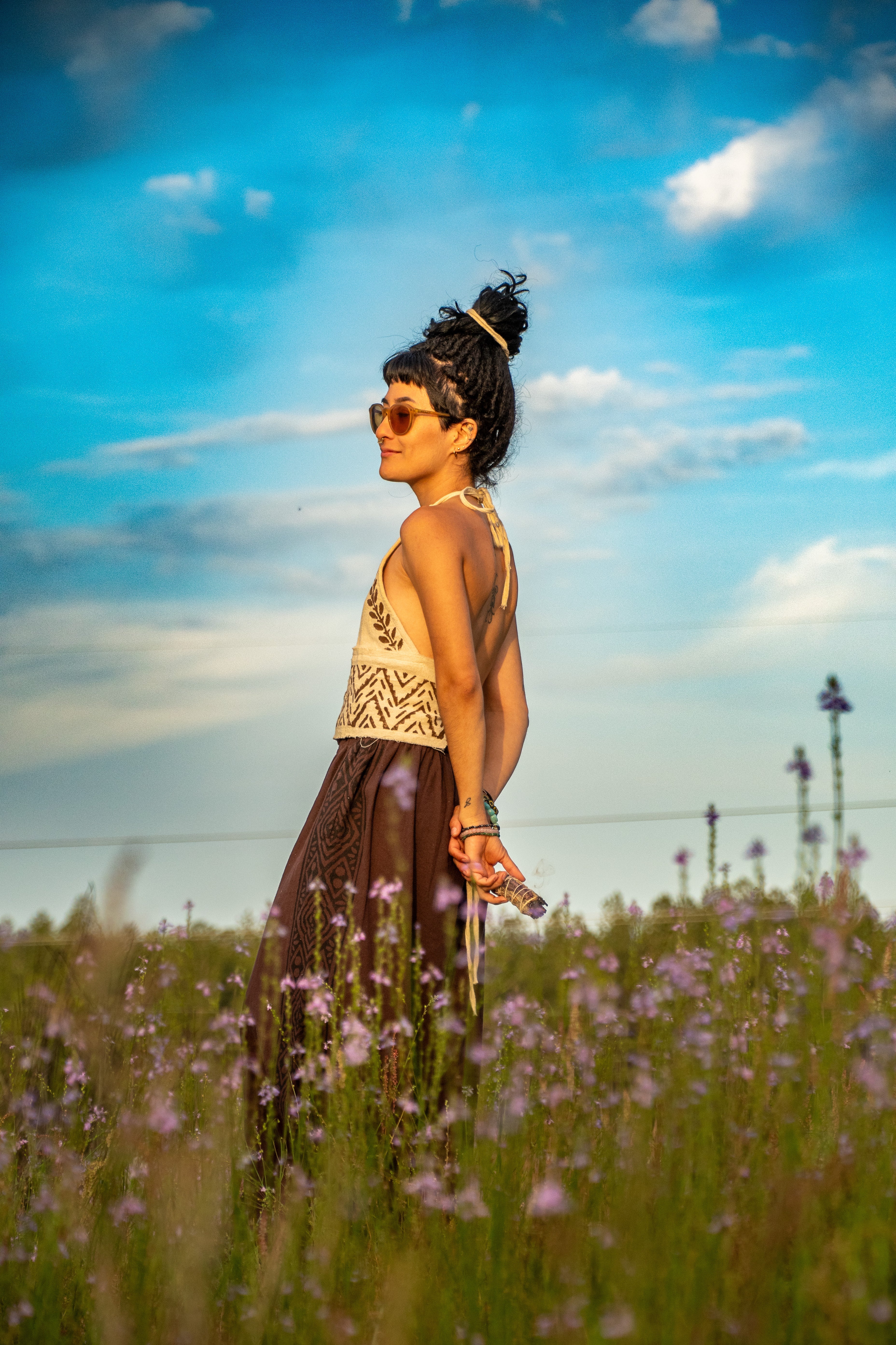 Intuition - Tribal Pants - Available in Cream and Brown - One Size Fits Most