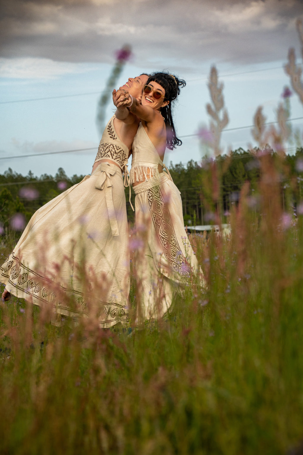 Freedom - Wrap Skirt - Available in Cream or Brown - One Size Fits Most Adjustable